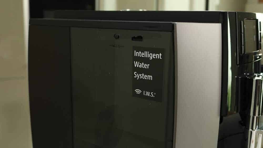 The Intelligent Water System on the Jura E8 super-automatic espresso machine.