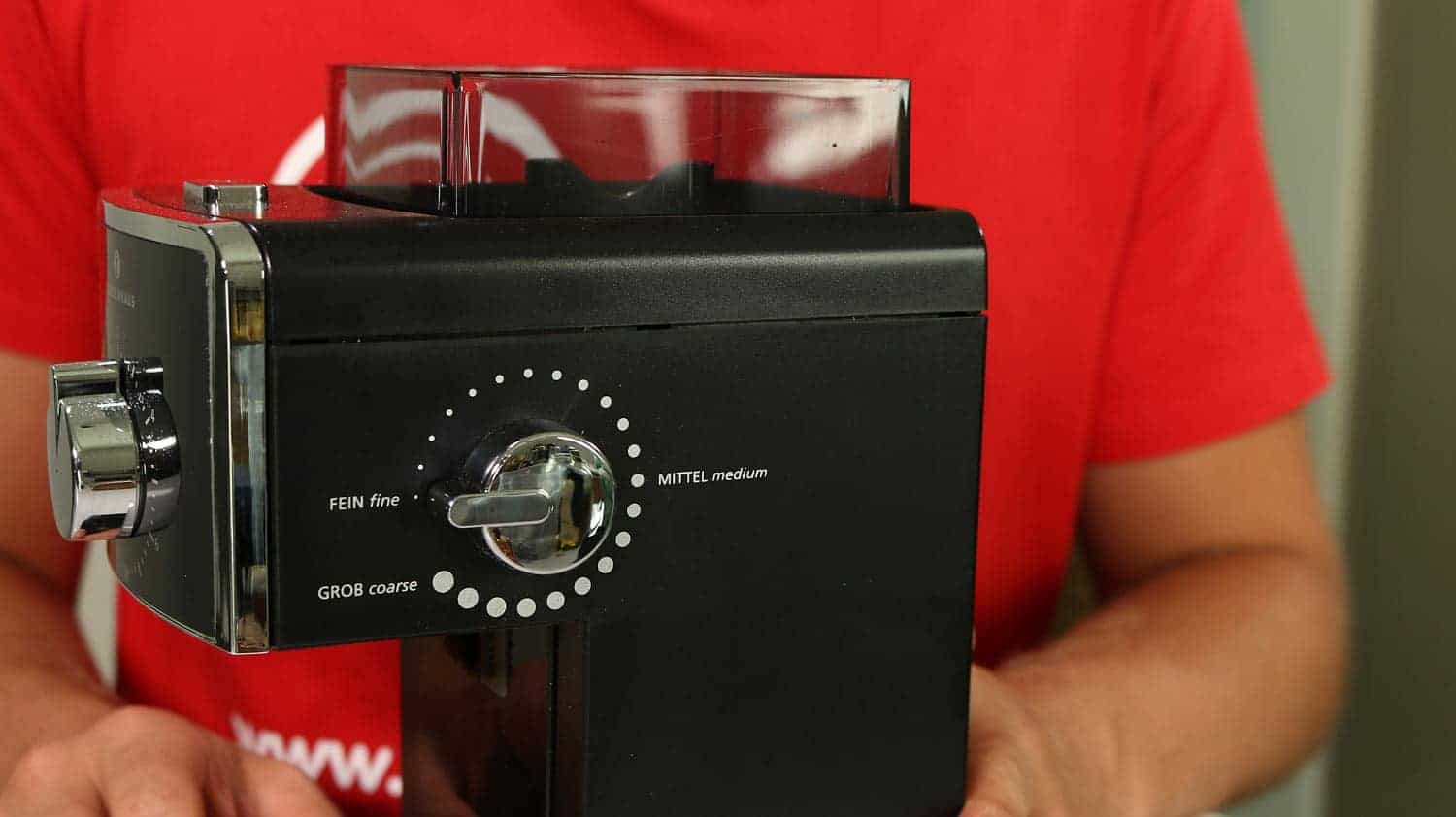 Einleitung der Kaffeemühle