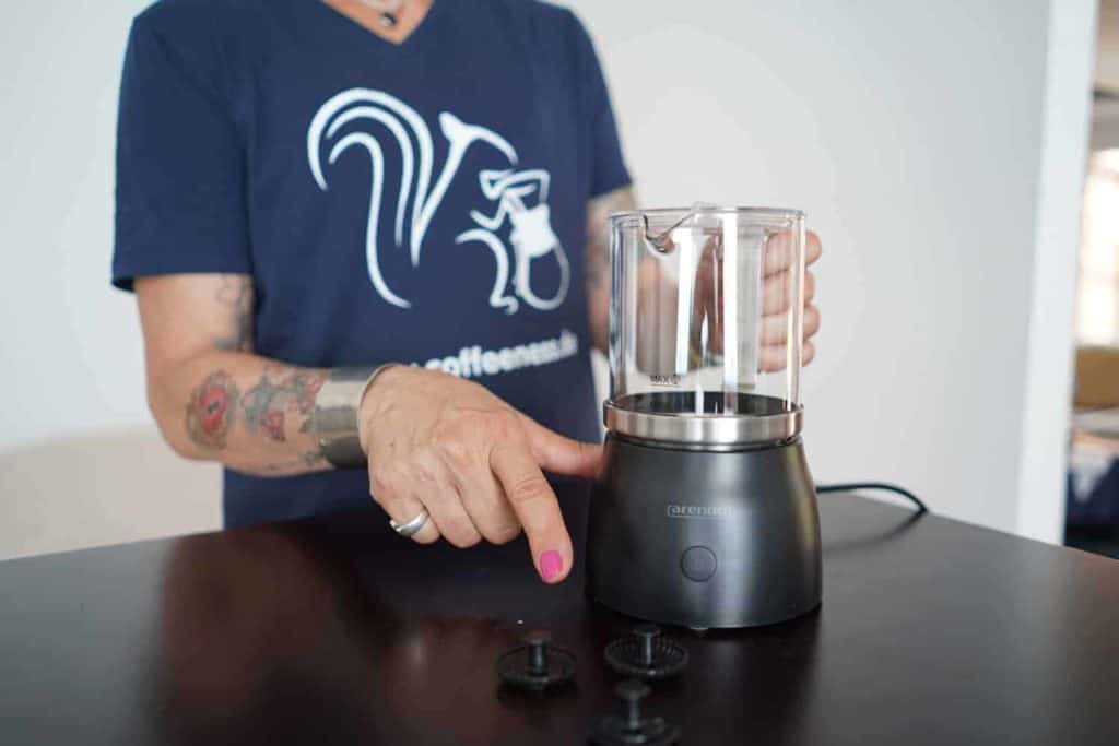 Arendo Milkstar Milchaufschaeumer aus Glas Aufsaetze