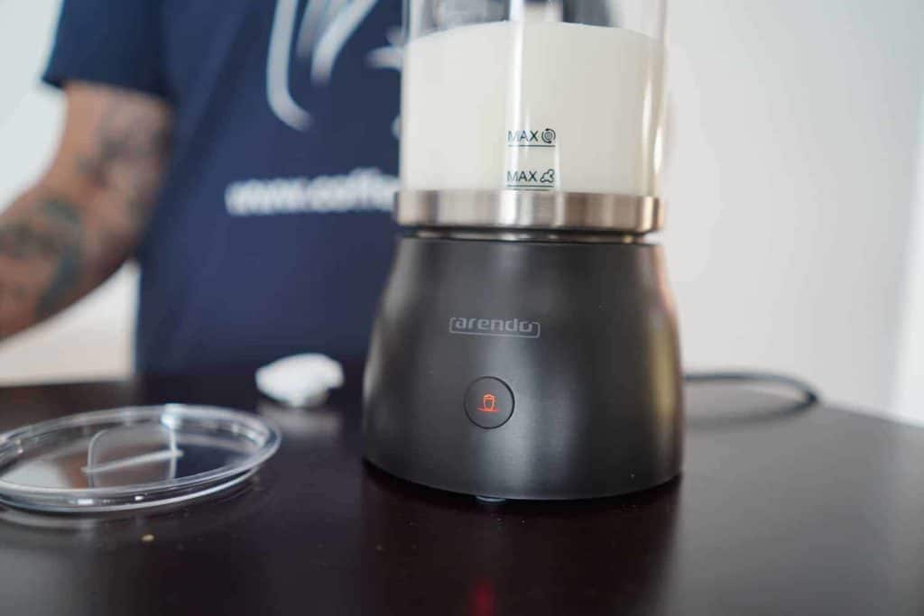 Arendo Milkstar Milchaufschaeumer aus Glas Milchschaum