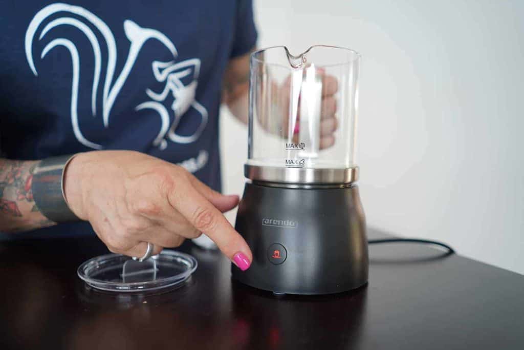 Arendo Milkstar Milchaufschaeumer aus Glas Schalter