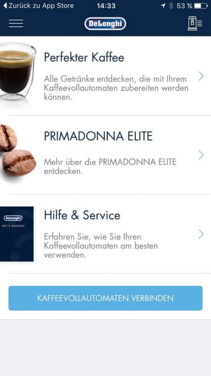 Delonghi Coffee Link APP