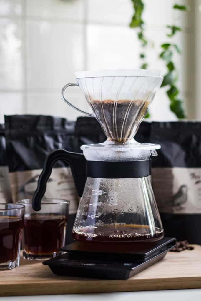 Kaffeebohnen aus dem Handfilter