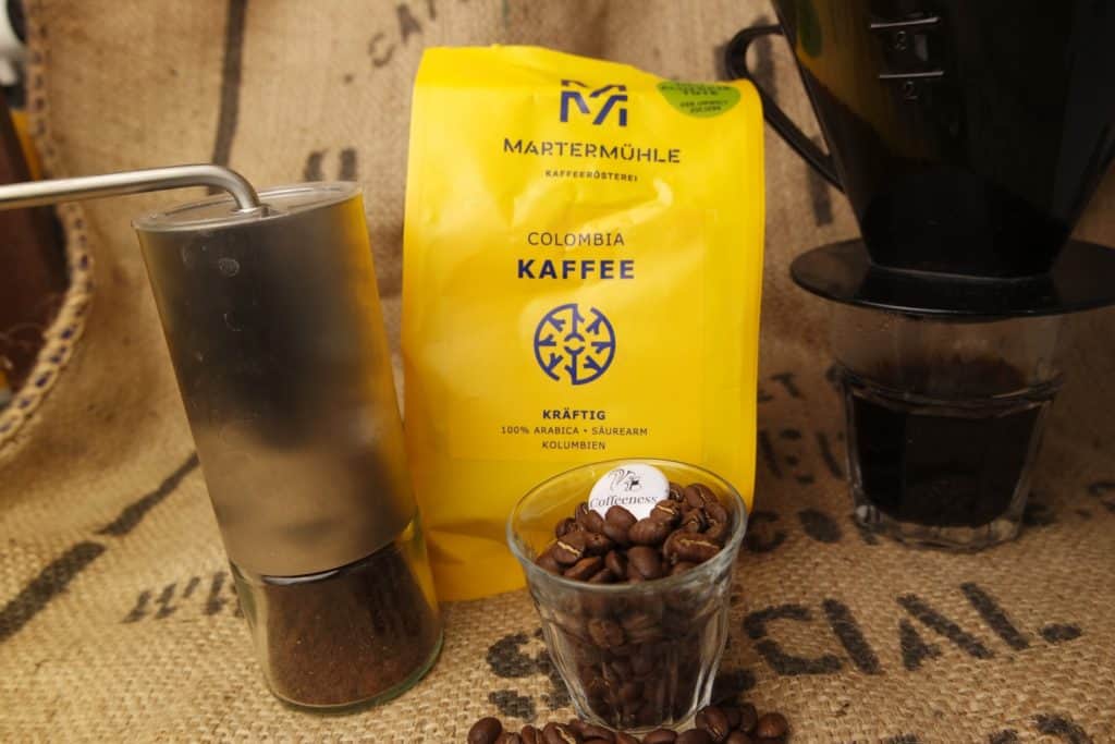 Kolumbien Kaffeebohnen Test