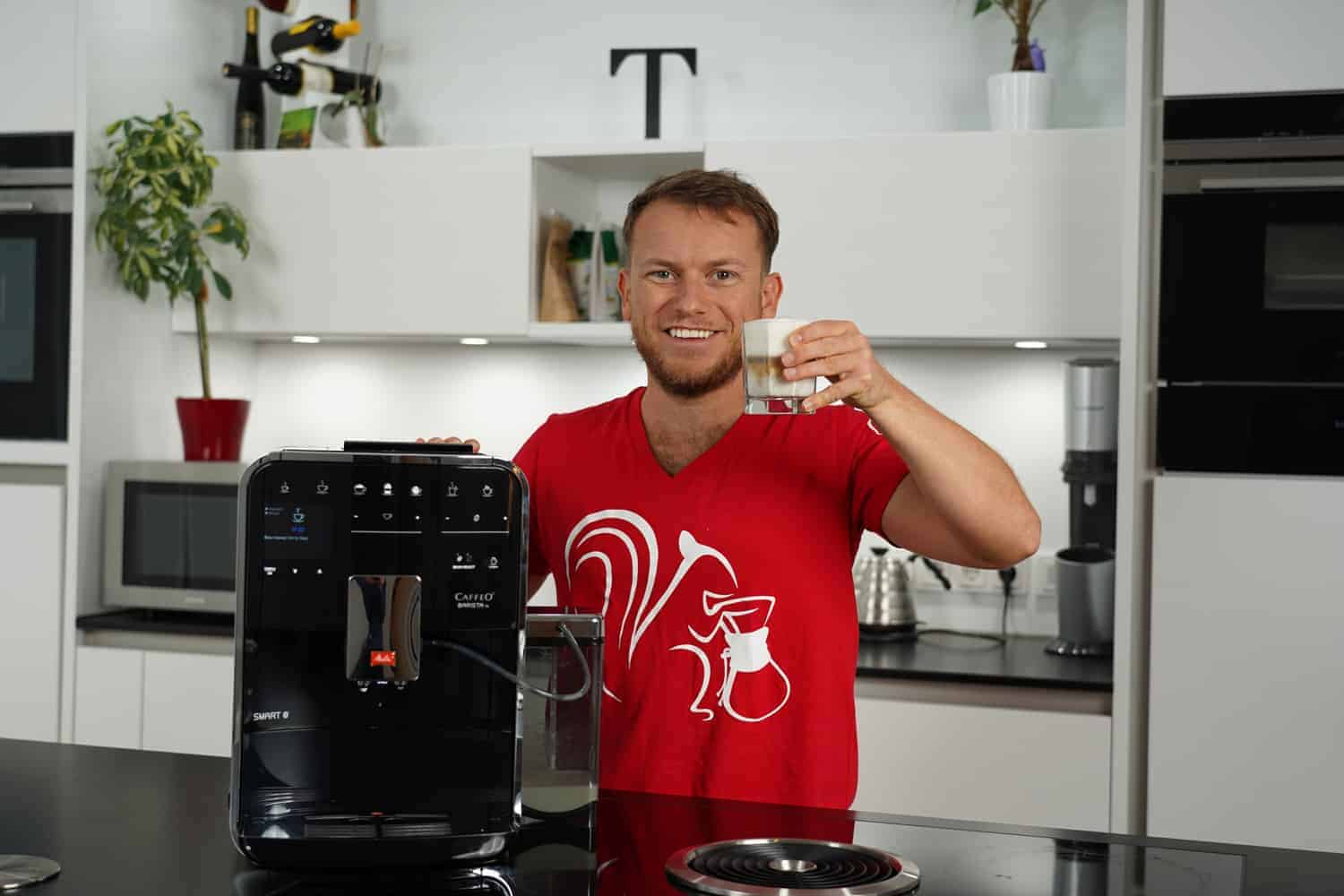 Melitta Caffeo Barista TS Smart Koffiezetapparaat bonen latte macchiato klaar