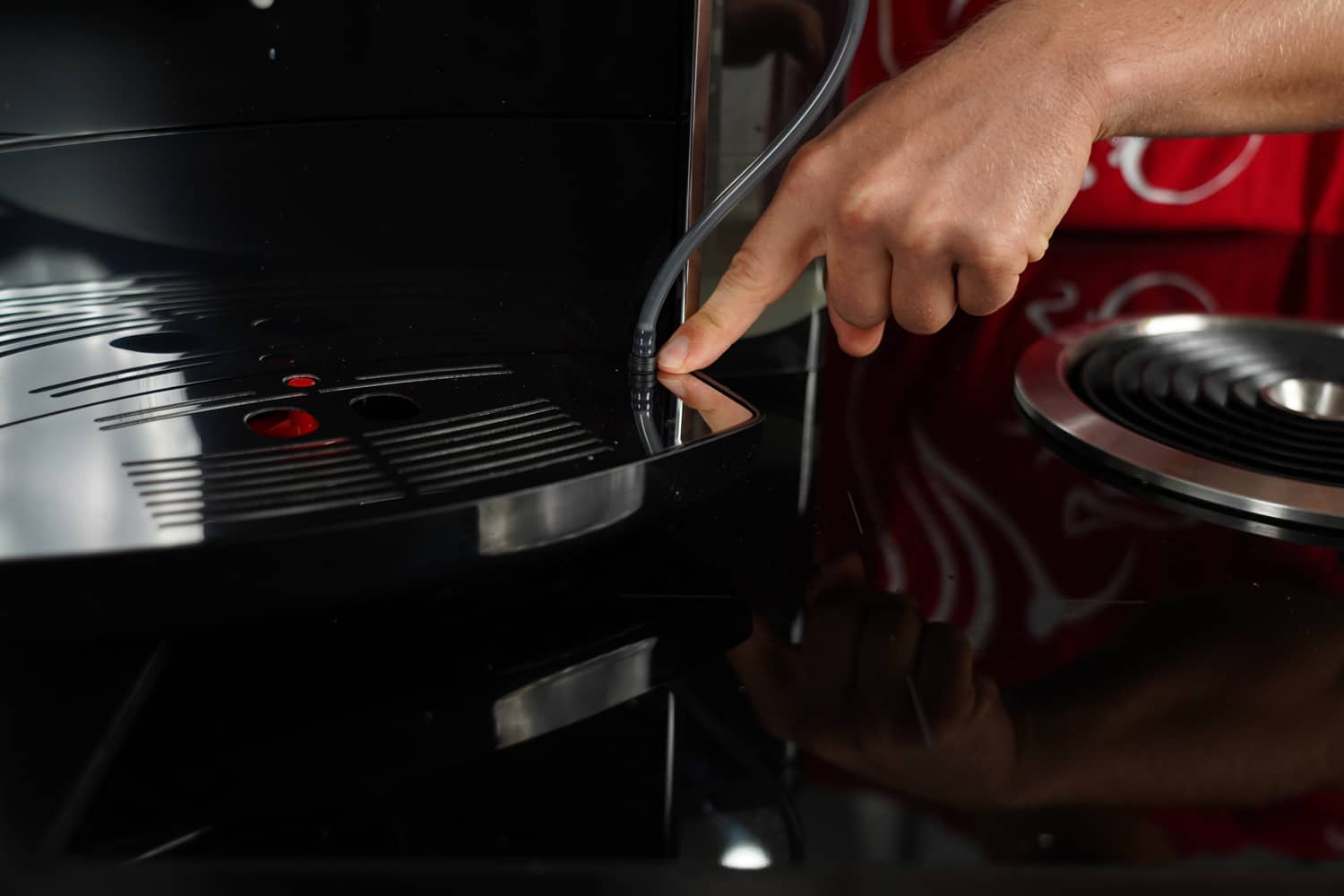 Melitta Caffeo Barista TS Smart Koffiezetapparaat bonen melkslanghouder
