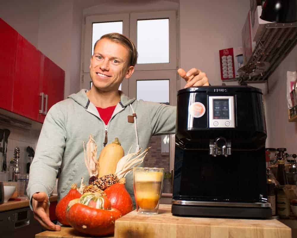 Machine à café à grain - latte à la courgette
