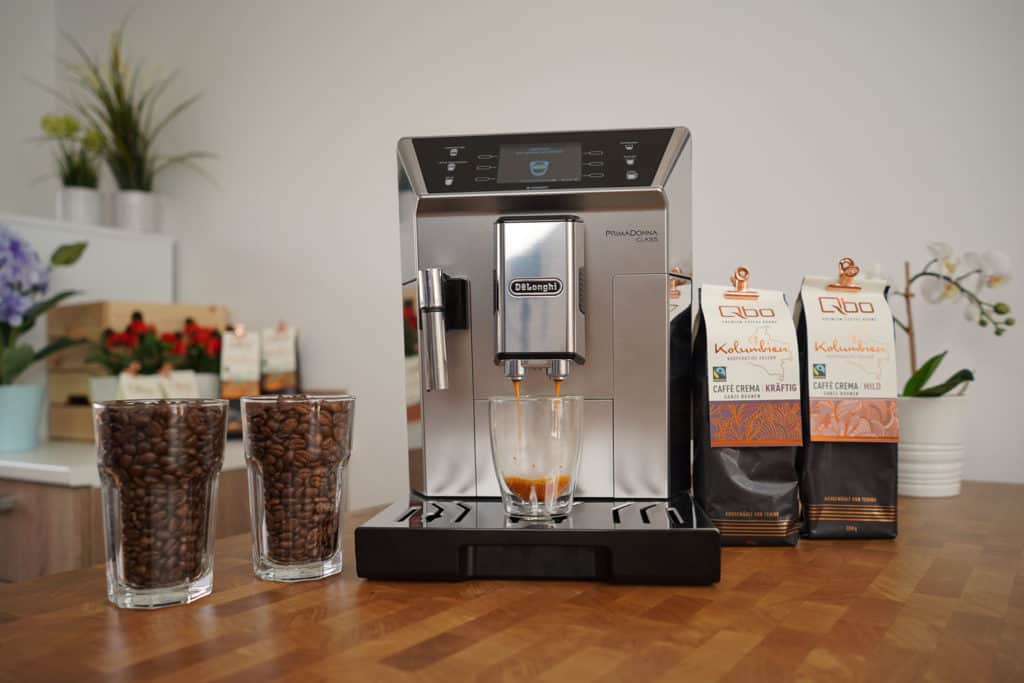 QBO Kolumbien Kaffeebohnen im Kaffeevollautomat