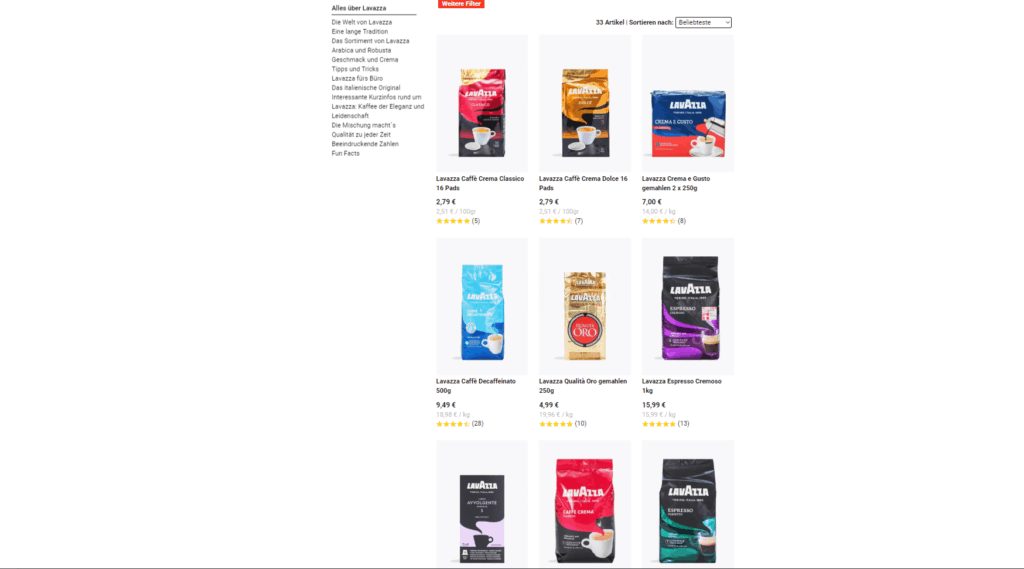 Roastmarket Bewertungen Lavaza
