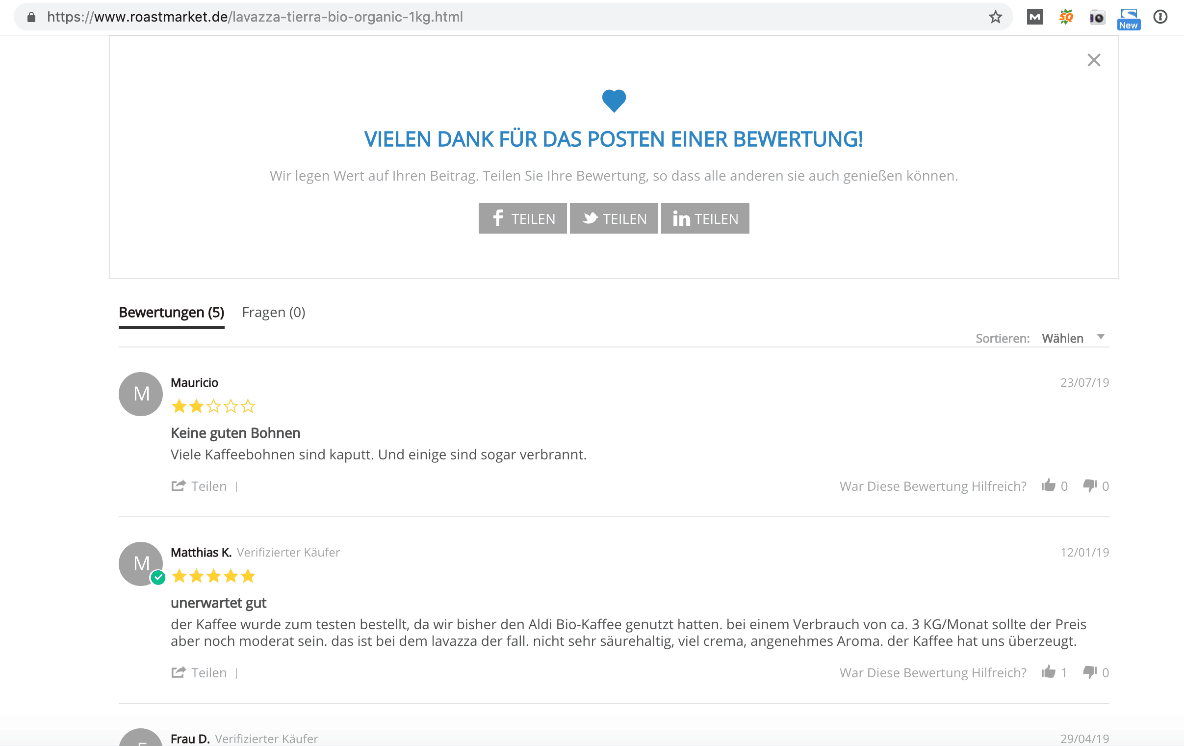 Roastmarket Bewertung Darstellung 3