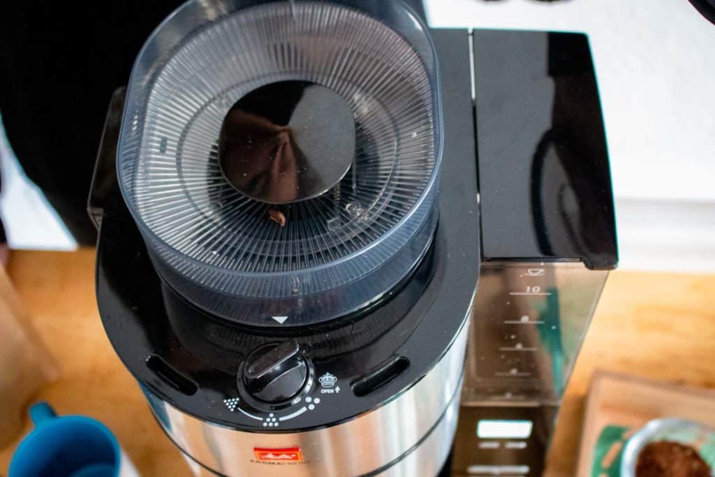 Melitta AromaFresh Kaffeemaschine mit Mahlwerk Bohnenfach