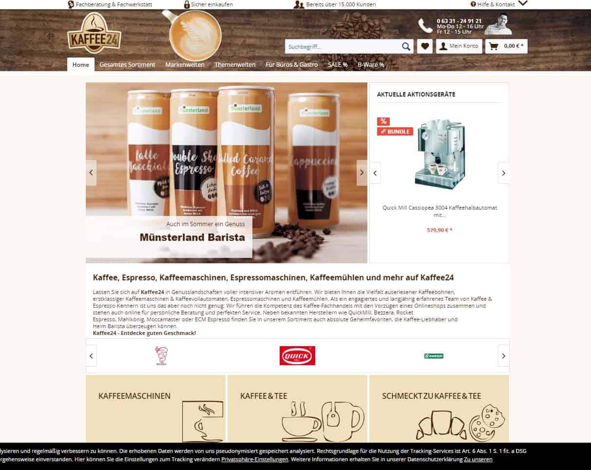 Kaffeemarktplatz Test Kaffee24 Startseite