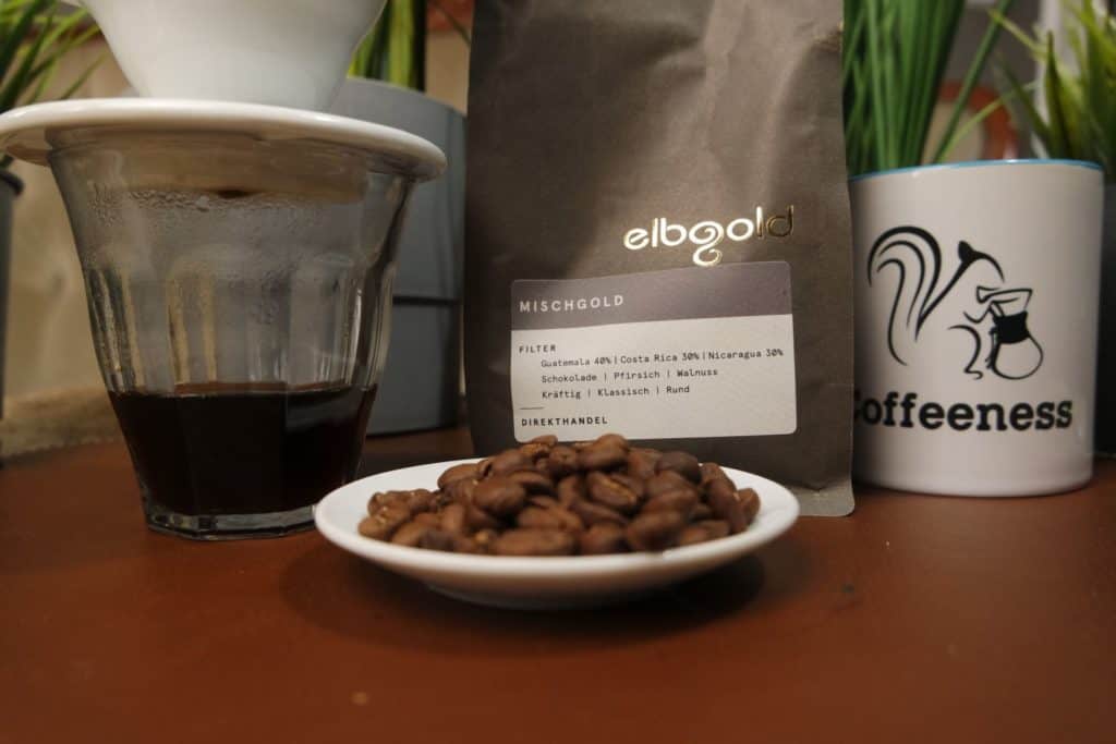 Elbgold Mischgold Kaffeebohnen Packung vorne