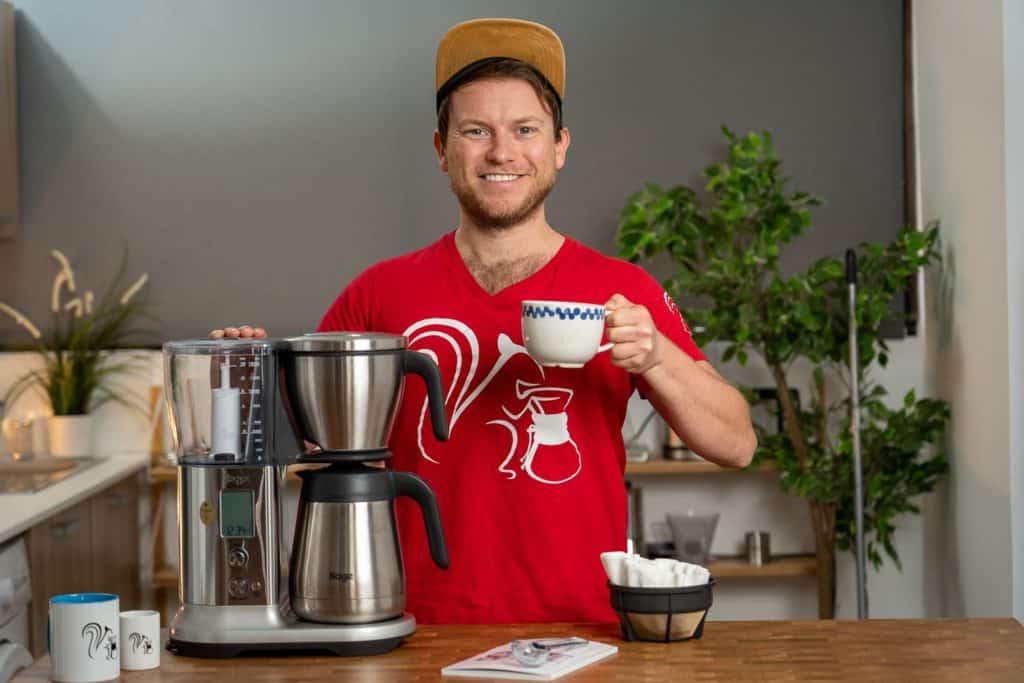 Arne posing next to the Precision Brewer