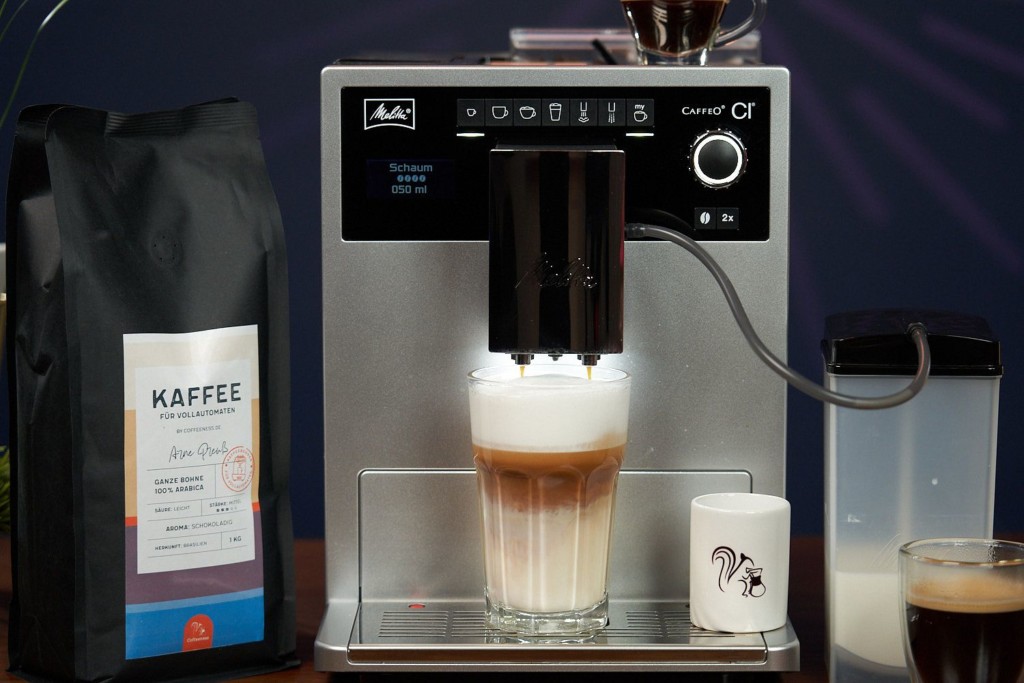 Melitta Caffeo CI Kaffeevollautomat Latte Macchiato Bezug Vorne