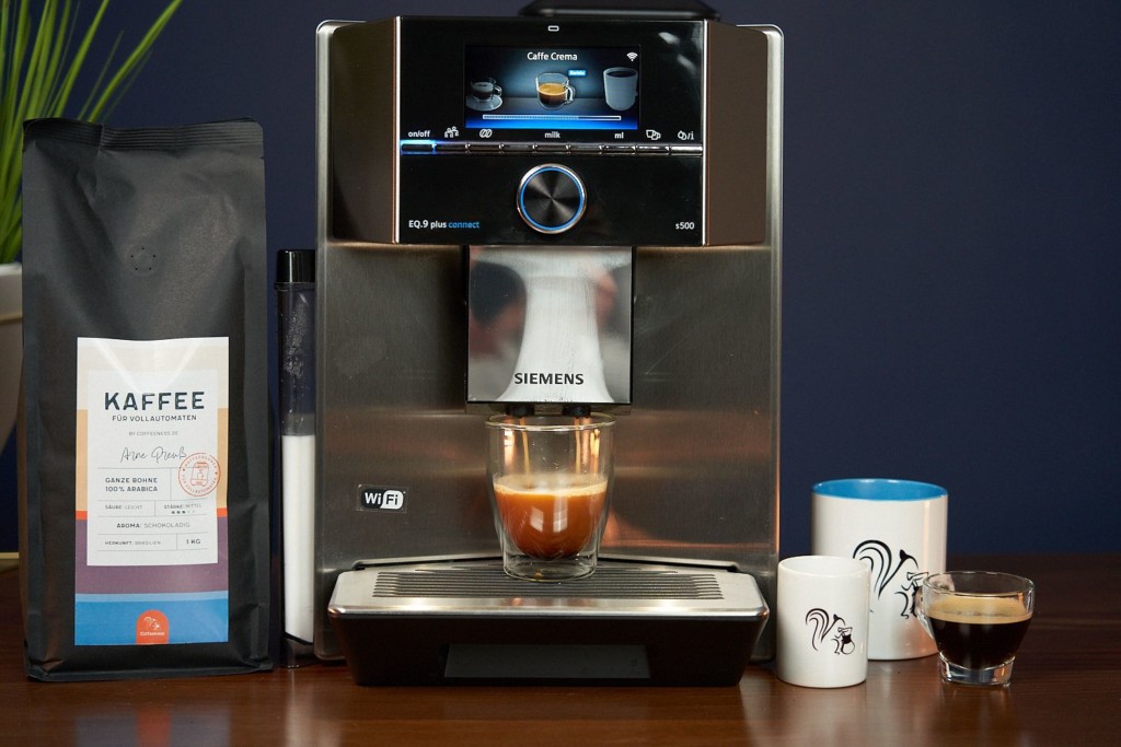 Siemens EQ9 Kaffeevollautomat Kaffeebezug