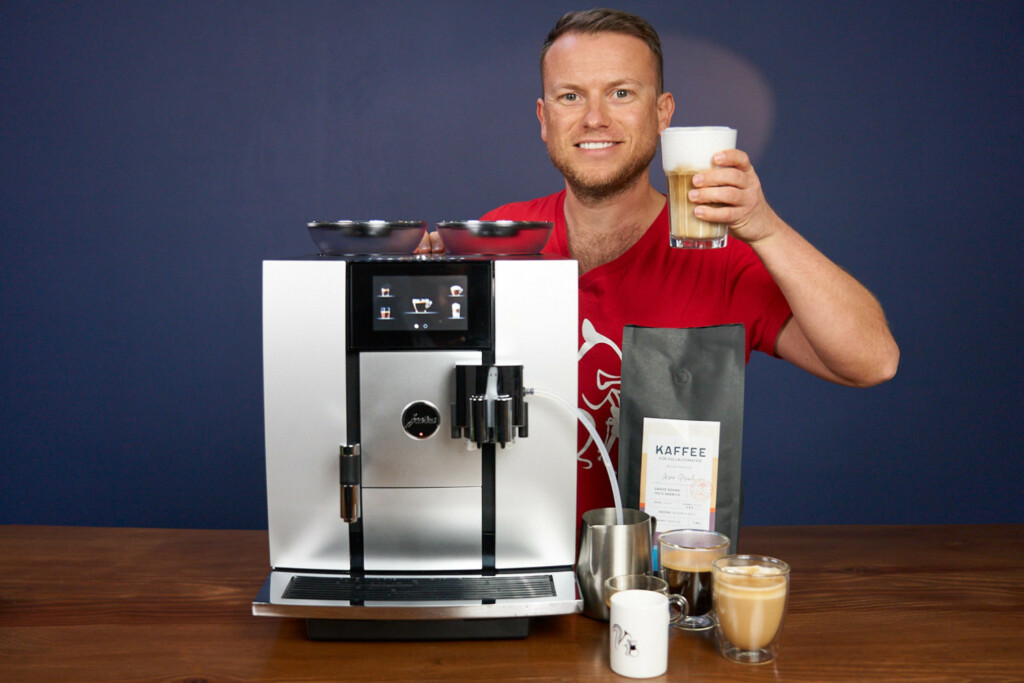 Arne posing with the Jura GIGA 6.