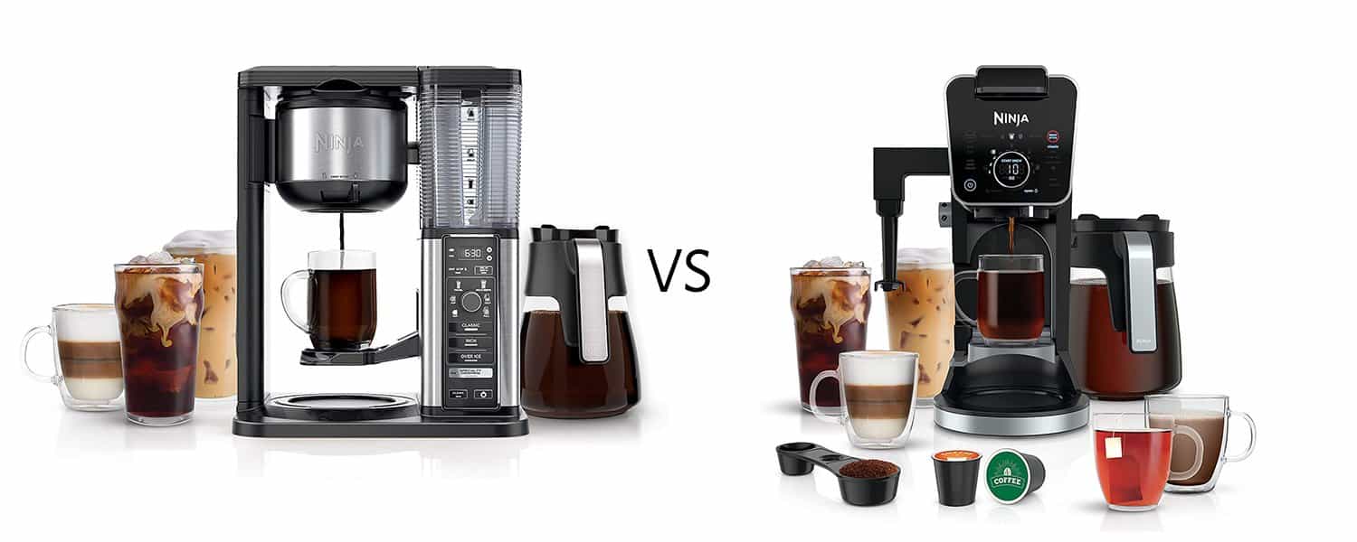 Ninja DualBrew Pro vs Ninja Espresso & Coffee Maker Barista System CFP301  vs CFN601 Comparison 