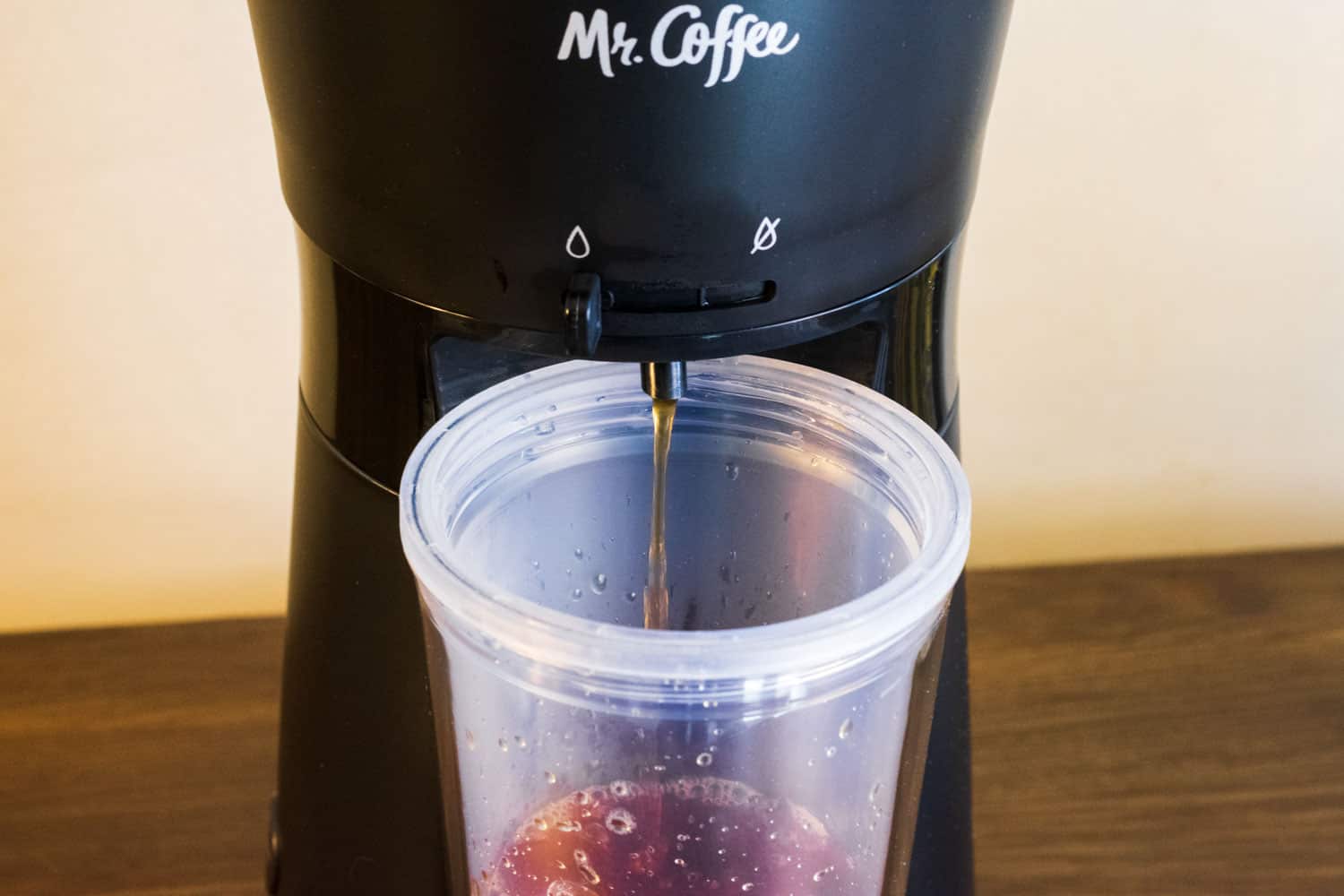 Mr. Coffee Iced Coffee Maker with Reusable Tumbler and Coffee Filter - Burgundy