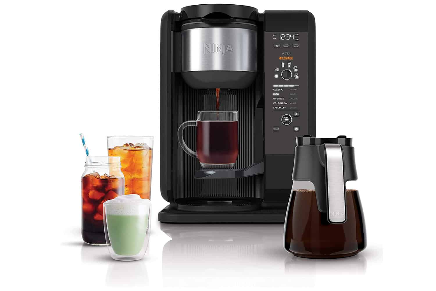 Ninja CFP201 DualBrew System 12-Cup Coffee Maker, Single-Serve for Grounds  & K-Cup Pod Compatible, 3 Brew Styles, 60-oz. Water Reservoir & Carafe