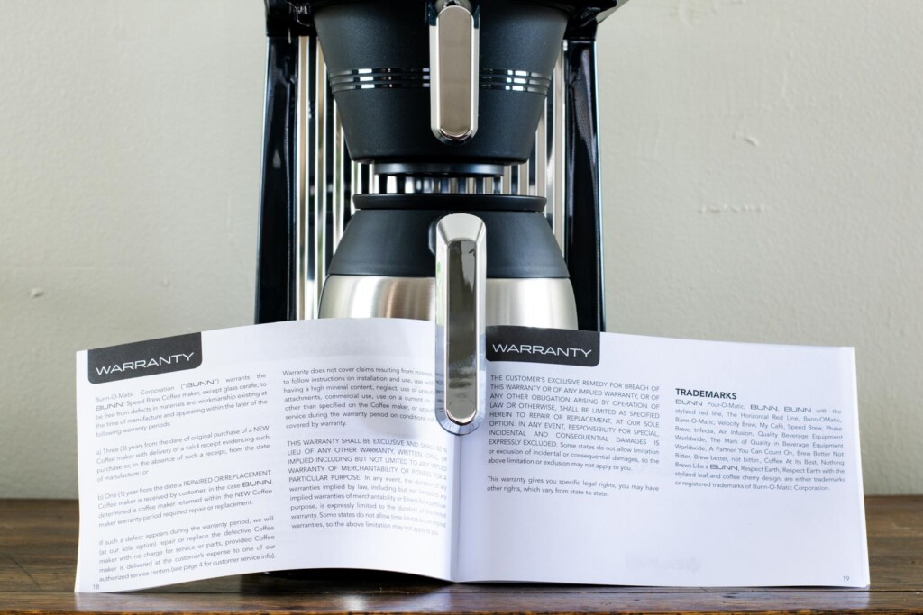 Bunn Drip Coffee Maker Warranty.