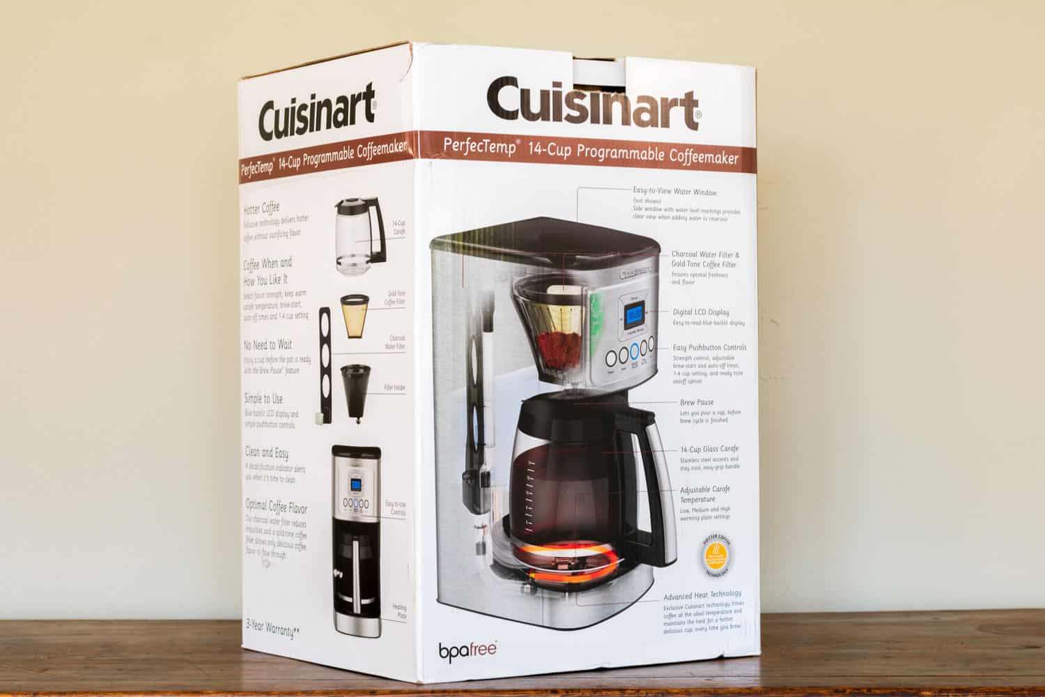 CUISINART BREW CENTRAL 12-CUP PROGRAMMABLE COFFEE MAKER WITH BRUSHED METAL  TRIM