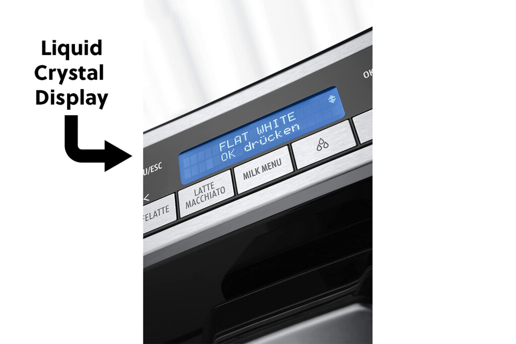 DeLonghi Eletta automatic espresso machine display.