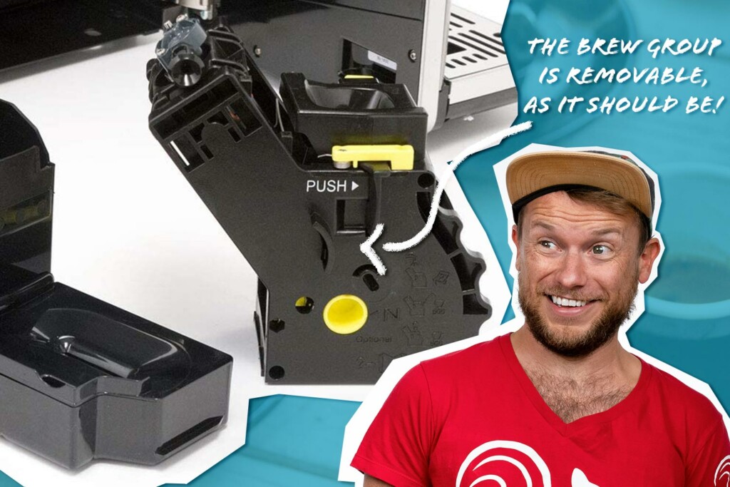 Gaggia Babila Review of the Removable Brew Group.