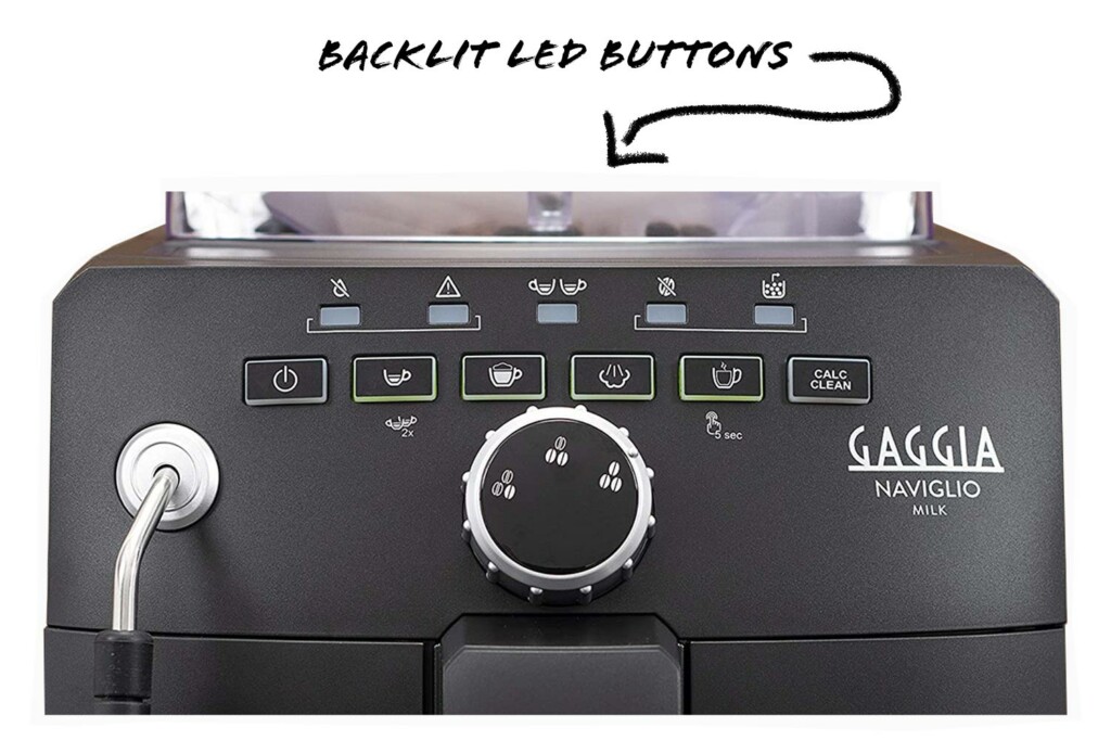 Gaggia Naviglio Milk User Interface.