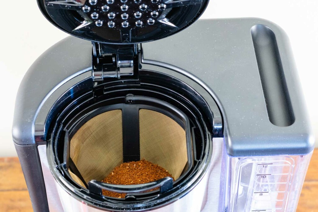 Inside the Ninja 12 Cup Coffee Maker Filter Compartment.