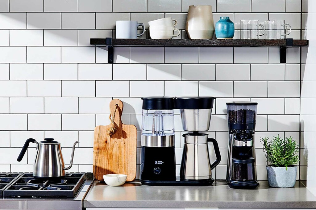 OXO 9 Cup Coffee Maker and OXO Brew Conical Burr Grinder.