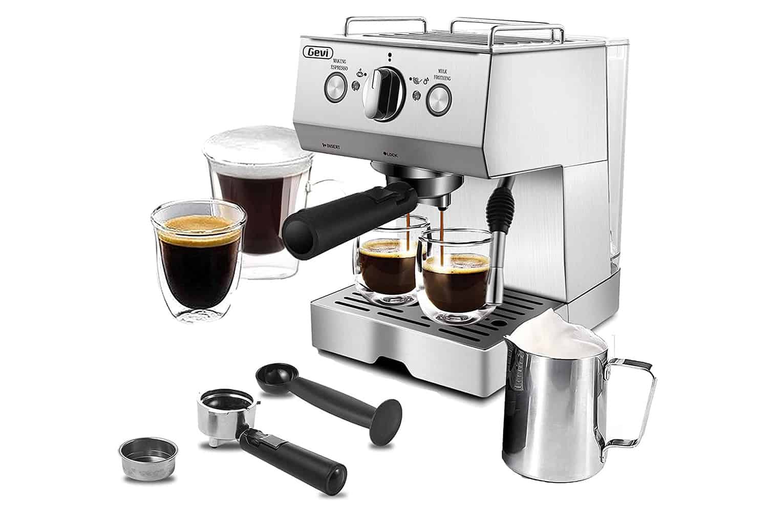 Cafetera de expreso DeLonghi EC702 de acero inoxidable