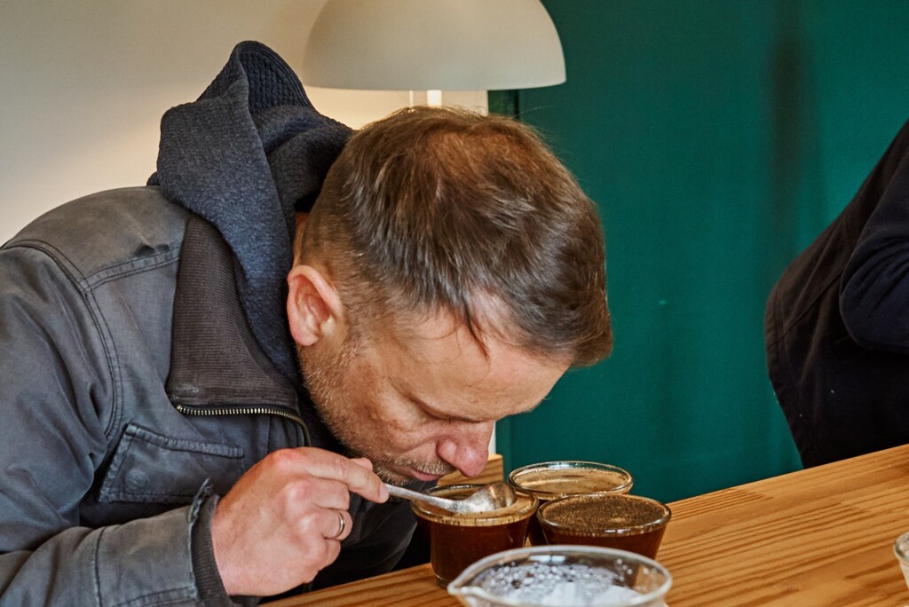 Arne is Enjoying a Fresh Cup of Coffee.