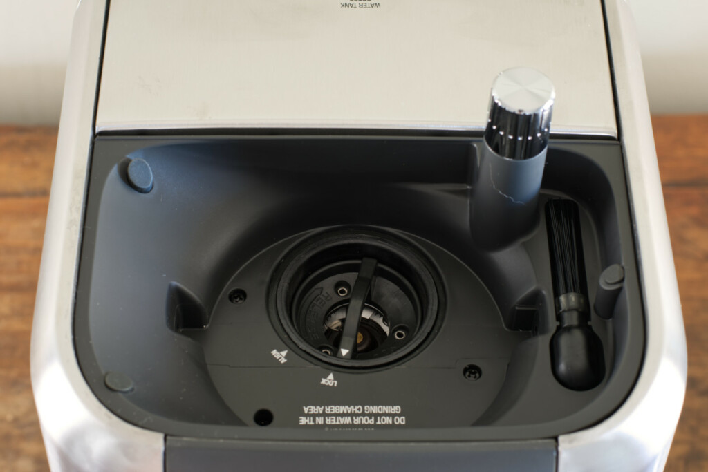 The Grinder fixed in the Breville Grind Control Coffee Maker.