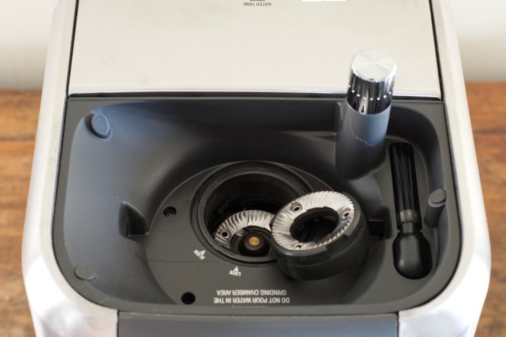 Breville Grind Control Coffee Maker Burr Grinder removed.