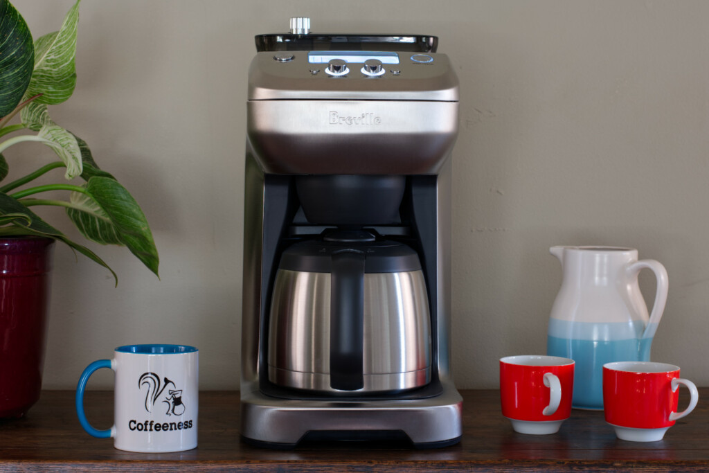 Breville Grind Control Coffee Maker Overview from the Front.