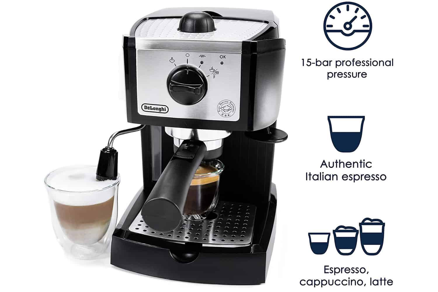 DeLonghi EC155 Pump Espresso review: Underpowered espresso on a budget -  CNET