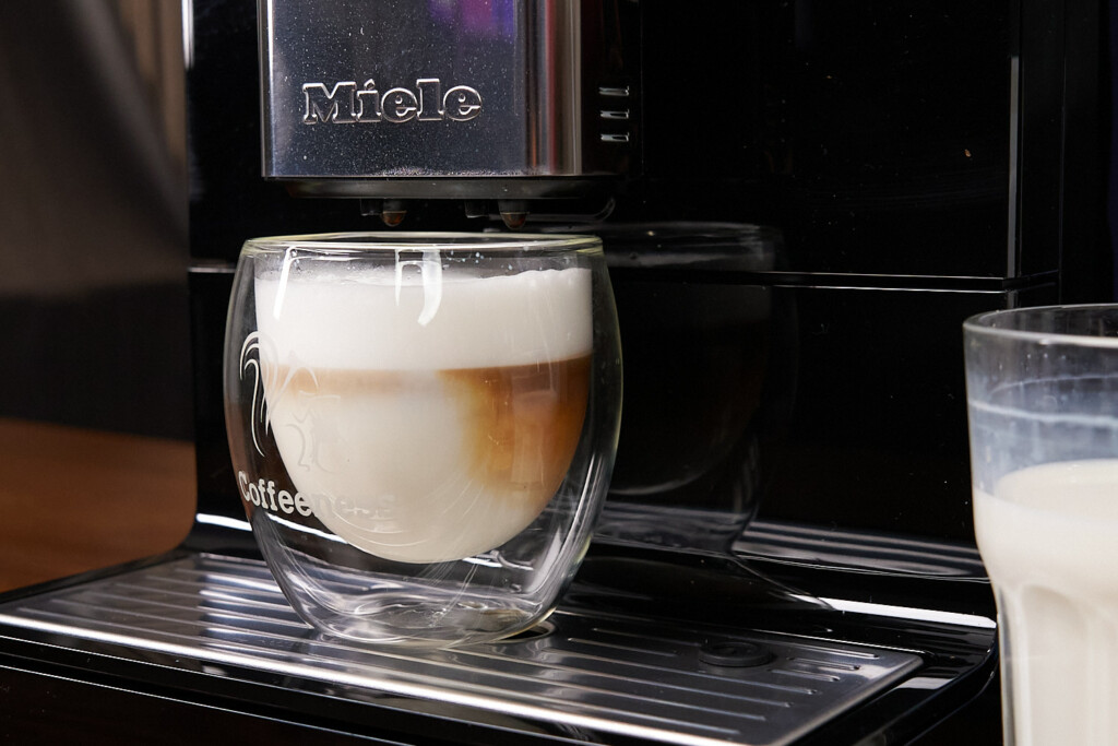 The Miele CM 5510 Silence Preparing a Latte.