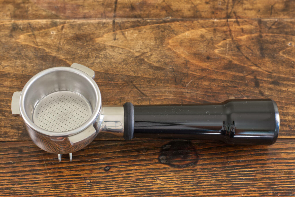The Portafilter of the Breville Duo Temp Pro.