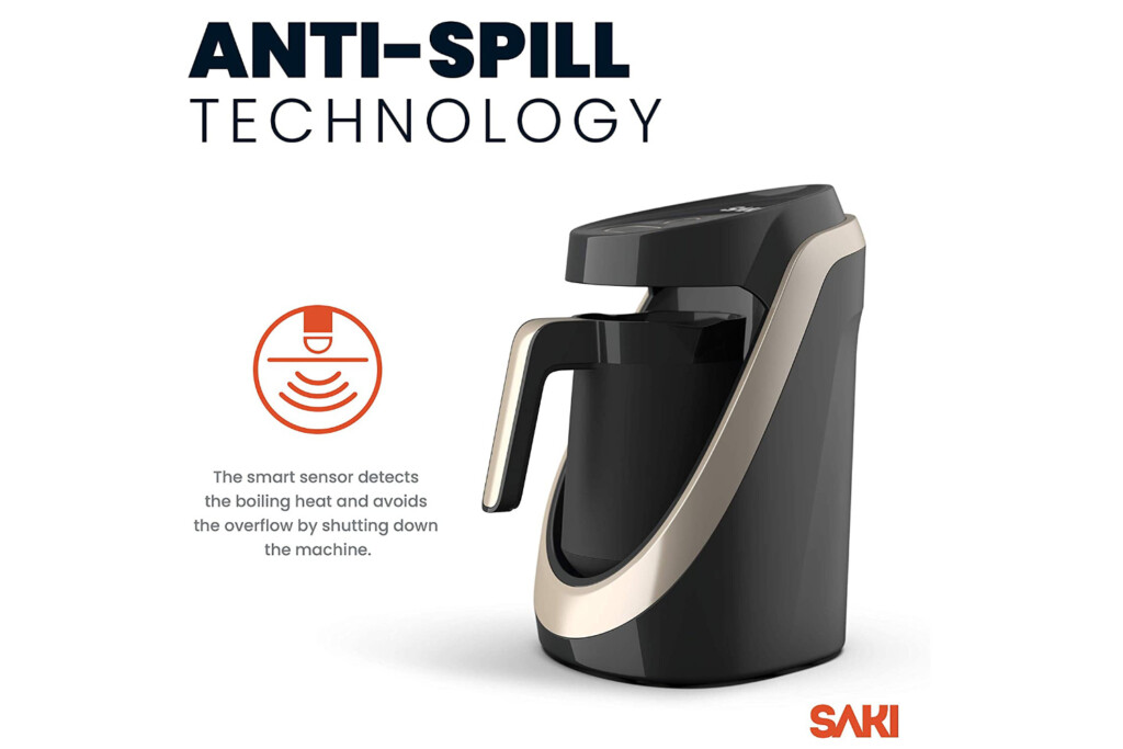 Saki Turkish Coffee Maker Anti Spill Technology.