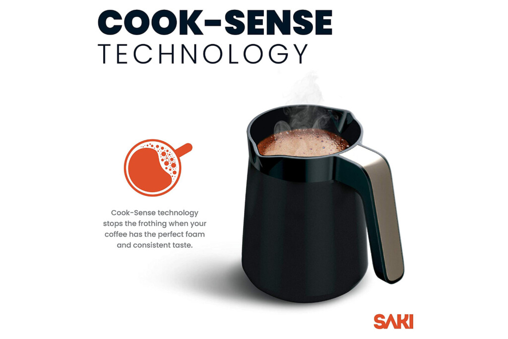 Saki Turkish Coffee Maker Cook-Sense Technology.
