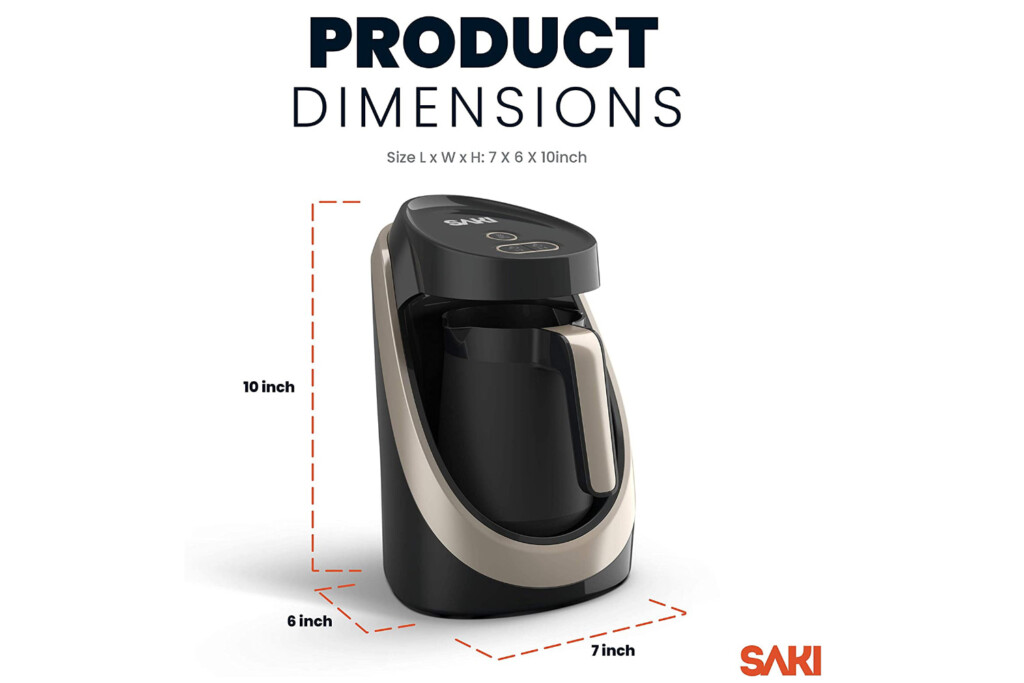 Saki Turkish Coffee Maker Brewing 2 and 4 Cups.