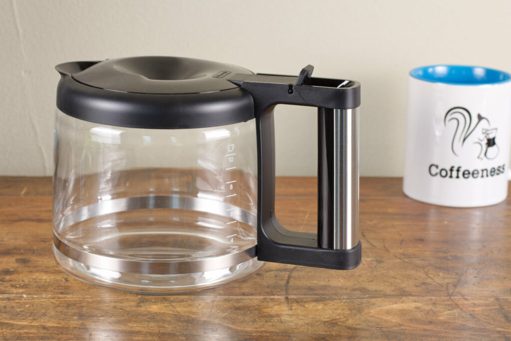 The DeLonghi All in One spill-proof carafe.