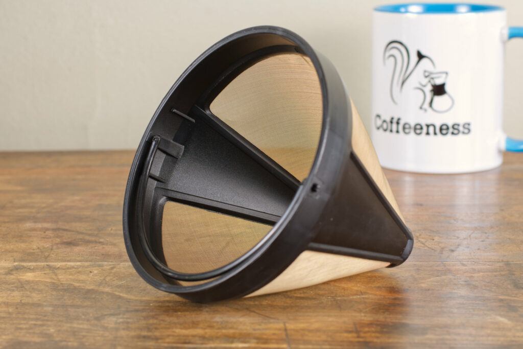 The DeLonghi All in One reusable coffee filter.
