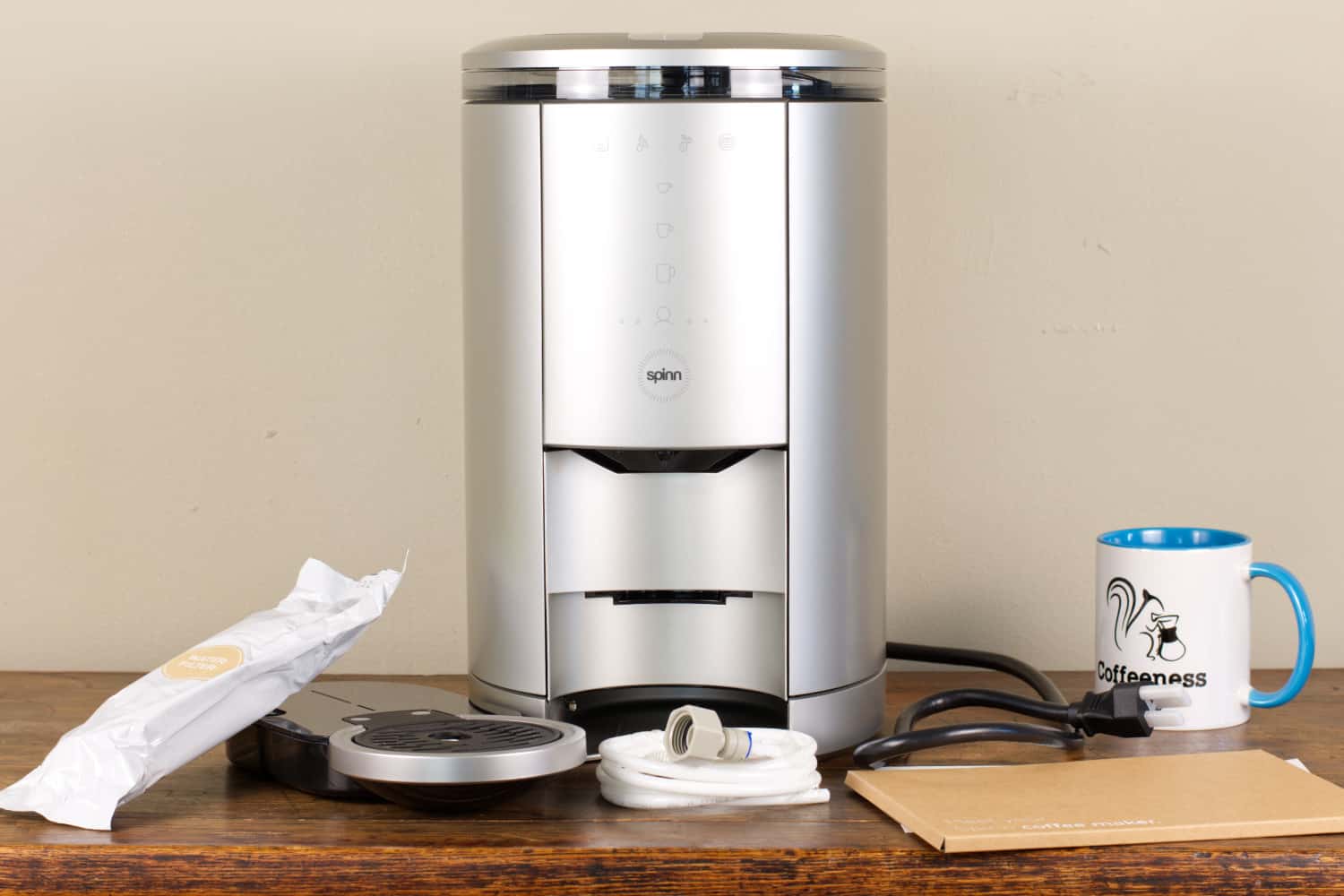 Spinn Coffee Maker, Milk Frother, and Travel Mug Bundle