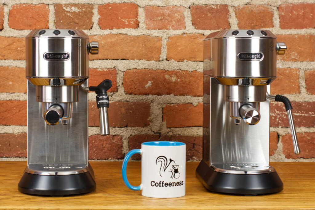 The Delonghi Dedica Deluxe and the DeLonghi Dedica Arte.