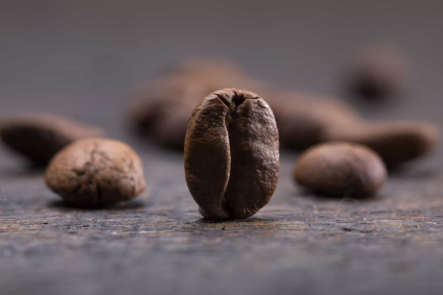 gros plan de grains de café