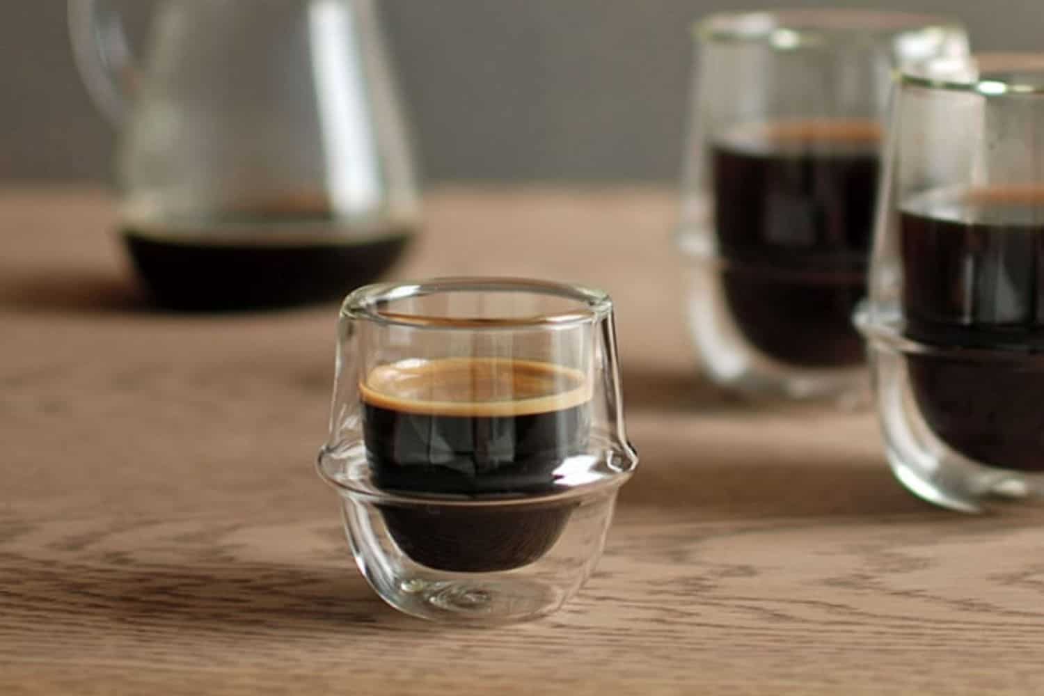 Espresso Cups Shot Glass Coffee Set of 4 - Double Wall Thermo