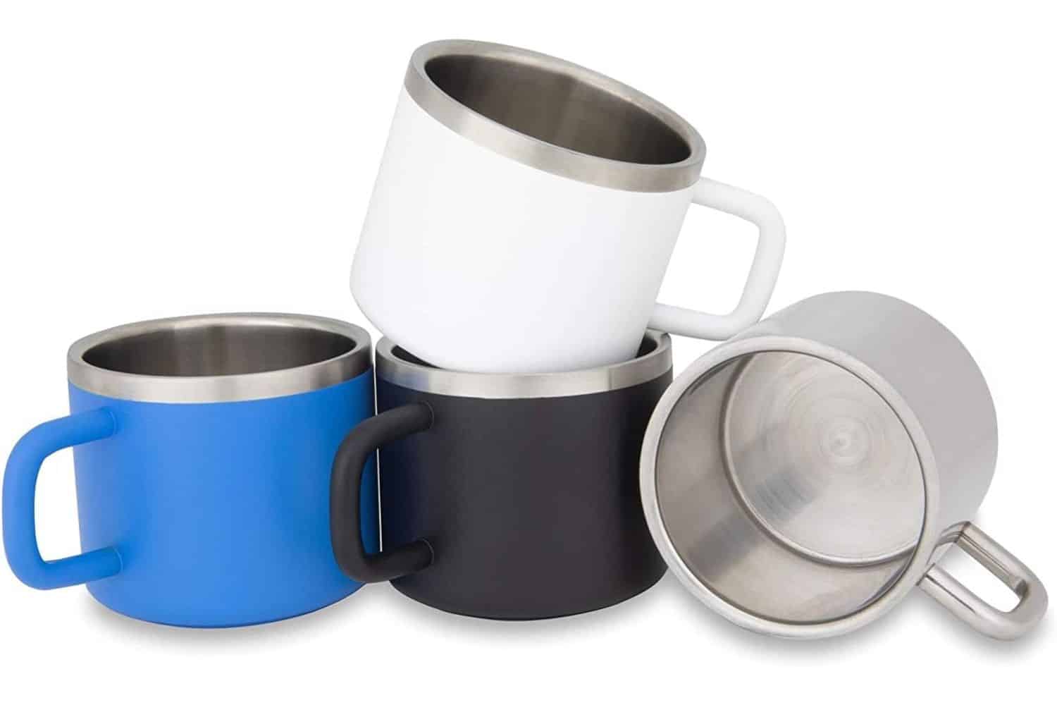 Espresso Double-walled Coffee Cups Espresso Cup Made Of Stainless Steel,  Insulated, With Saucer Set