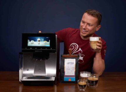 Vista general de la cafetera superautomática Siemens EQ900